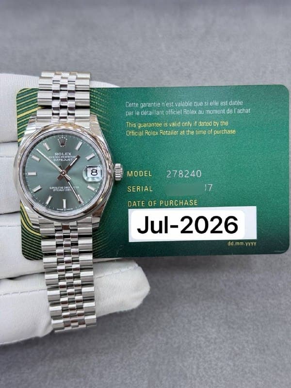 Rolex Datejust 31 (Green Index), reference 278240