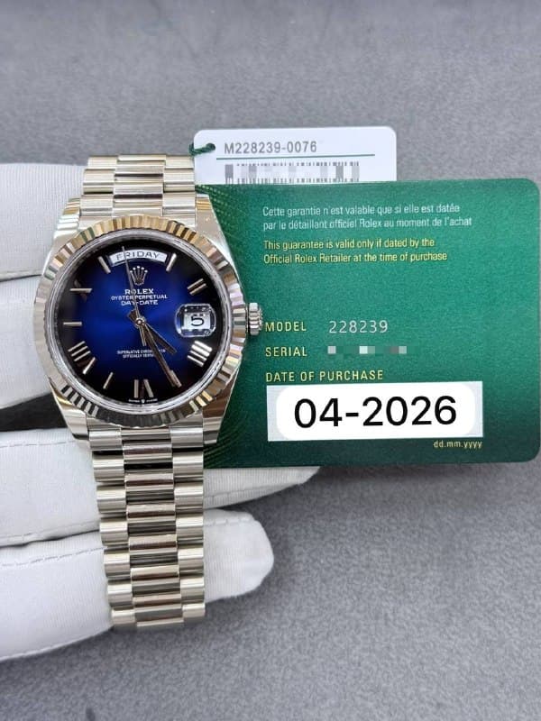 Rolex Day-Date 40 (Blue Ombre), reference 228239