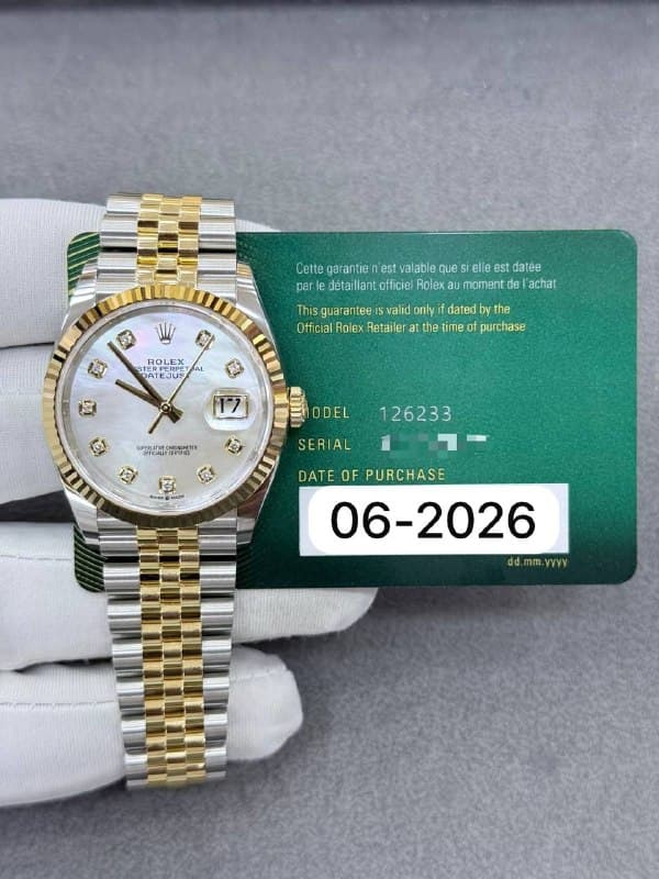 Rolex Datejust 36 (MOP 36mm), reference 126233