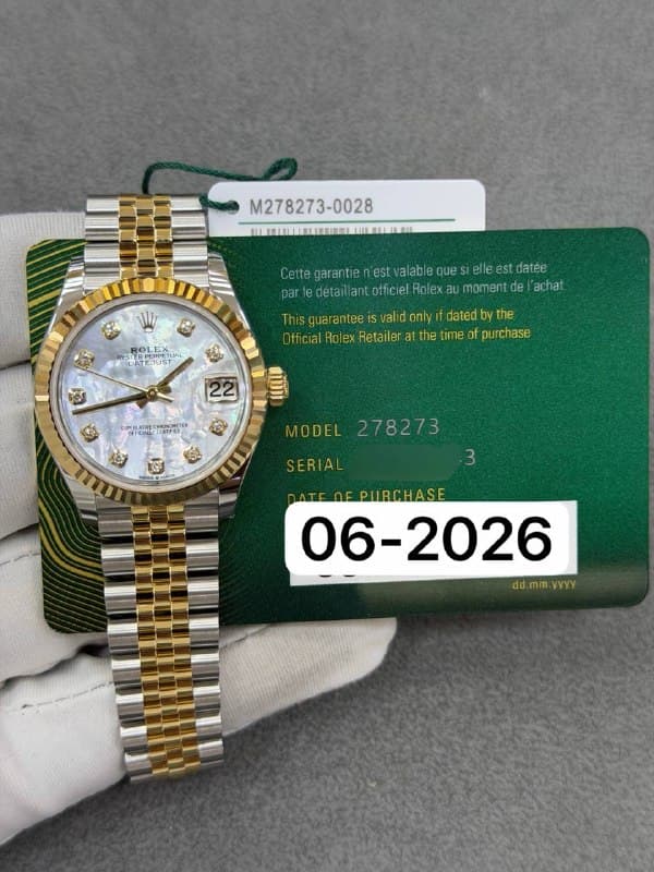 Rolex Datejust 31 (MOP Jubilee), reference 278273NG