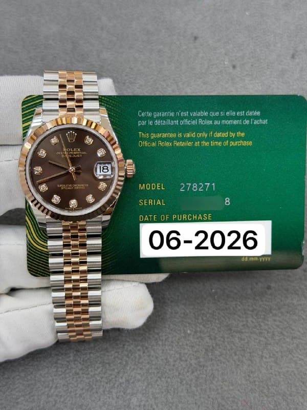 Rolex Datejust 31 (Chocolate Jubilee), reference 278271G