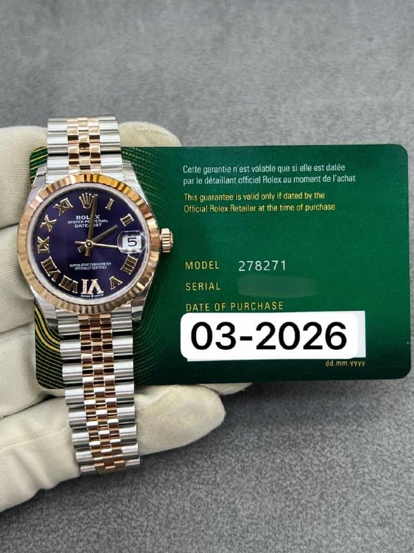 Rolex Datejust 31 (Purple VI Jubilee), reference 278271