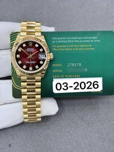 Rolex Datejust 31 (Red Ombré), reference 278278G, Dubai