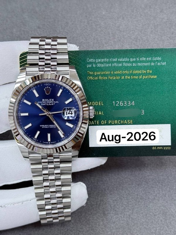 Rolex Datejust 41 (Blue Index), reference 126334, Dubai