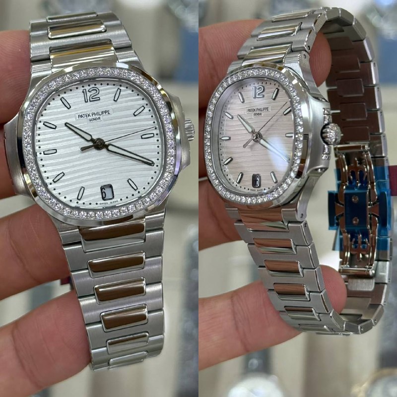 Patek Philippe Nautilus (White, Diamond Bezel), reference 7118/1200A, Dubai