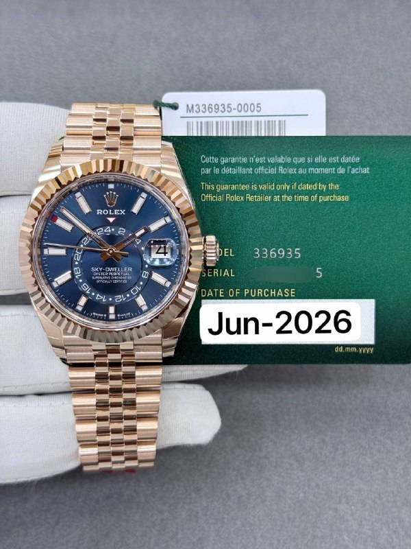Rolex Sky-Dweller (Blue, Jubilee), reference 336935, Dubai