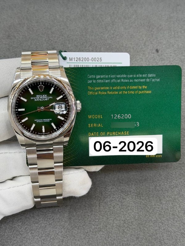 Rolex Datejust 36 (Green Ombré, Oyster), reference 126200, Dubai