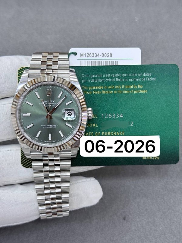 Rolex Datejust 41 (Green, Jubilee), reference 126334, Dubai