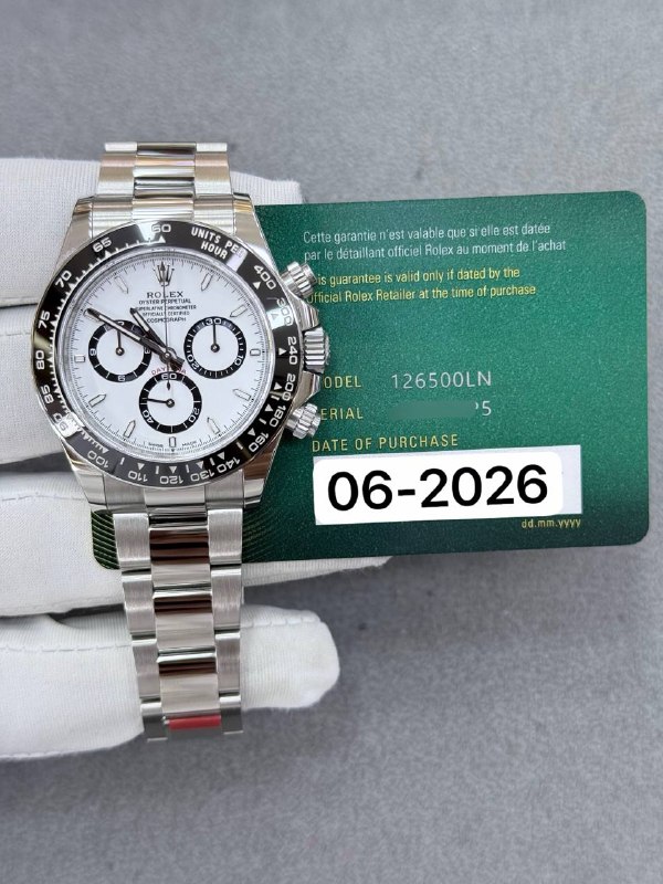 Rolex Cosmograph Daytona (Panda), reference 126500LN, Dubai