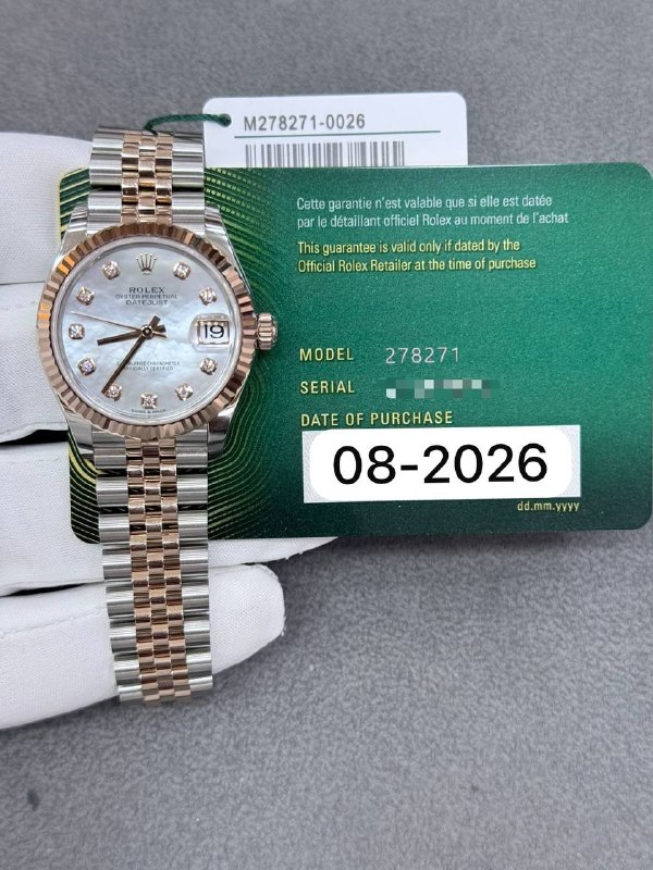 Rolex Datejust 31 (Mother-of-Pearl), reference 278271, Dubai