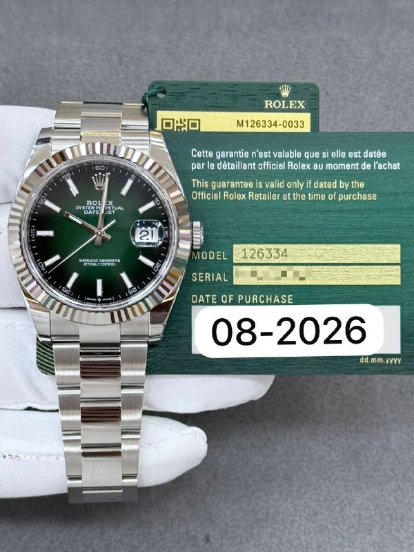 Rolex Datejust 41 (Green Ombré), reference 126334, Dubai