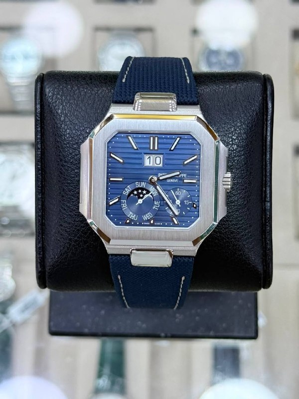 Patek Philippe Cubitus Grand Date, Day and Moon Phases (Blue), reference 5822P-001, Dubai
