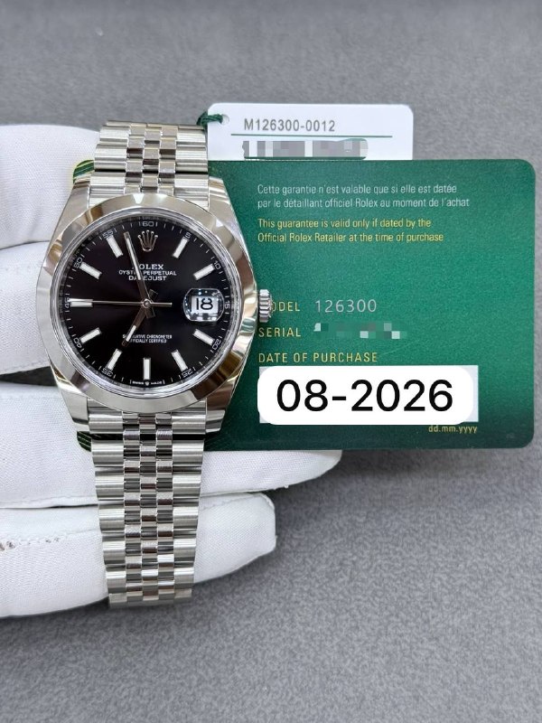 Rolex Datejust 41 (Black Index), reference 126300, Dubai