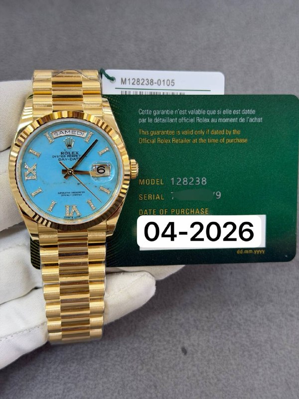 Rolex Day-Date 36 (Turquoise), reference 128238, Dubai