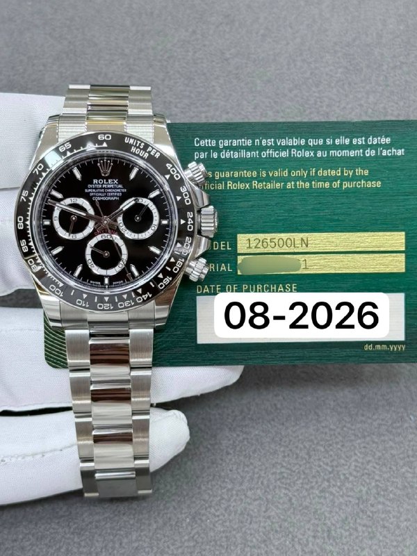 Rolex Cosmograph Daytona (Black), reference 126500LN, Dubai