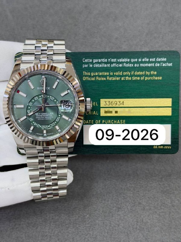 Rolex Sky-Dweller (Green, Jubilee), reference 336934, Dubai