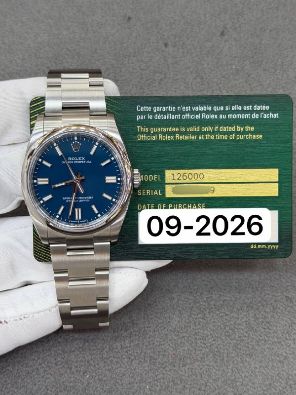Rolex Oyster Perpetual (Blue), reference 126000, Dubai