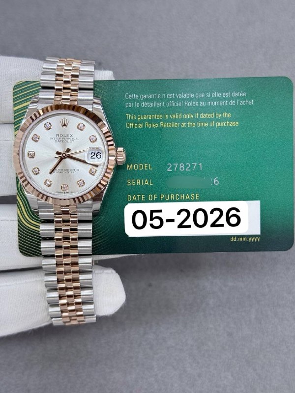 Rolex Datejust 31 (Silver, Jubilee), reference 278271G, Dubai