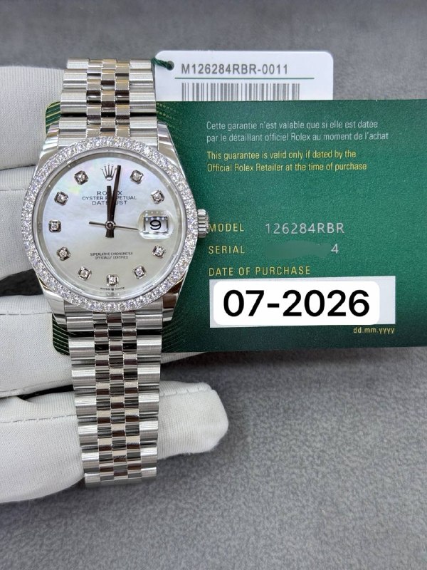 Rolex Datejust 36 (Mother-of-Pearl), reference 126284RBR, Dubai