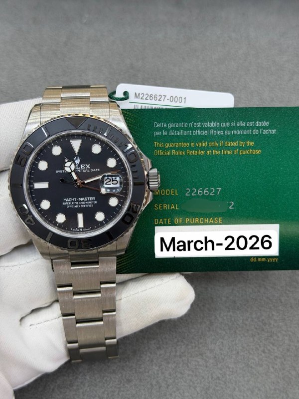 Rolex Yacht-Master 42, reference 226627, Dubai