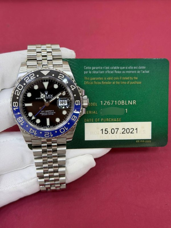 Rolex GMT-Master II (Jubilee), reference 126710BLNR, Dubai