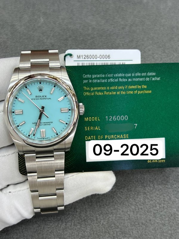 Rolex Oyster Perpetual (Tiffany), reference 126000, Dubai