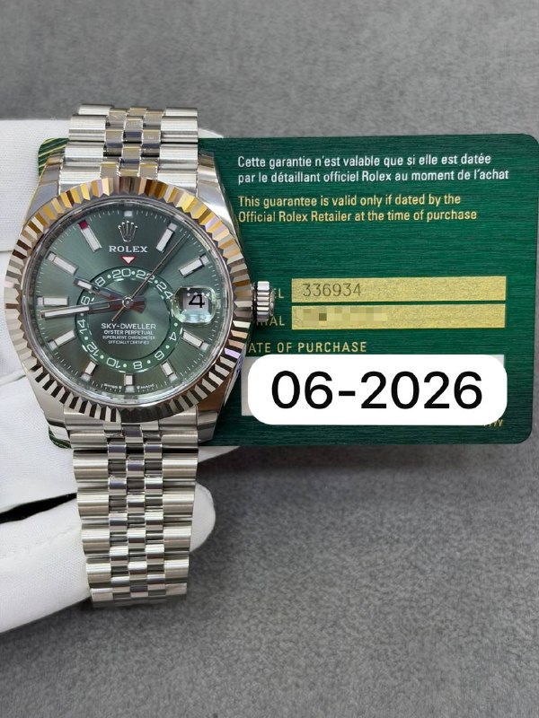 Rolex Sky-Dweller (Green, Jubilee), reference 336934, Dubai