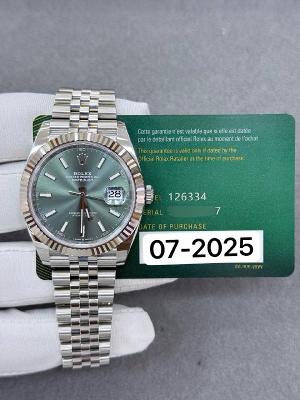 Rolex Datejust 41 (Green, Jubilee), reference 126334, Dubai