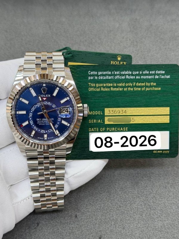 Rolex Sky-Dweller (Blue, Jubilee), reference 336934, Dubai