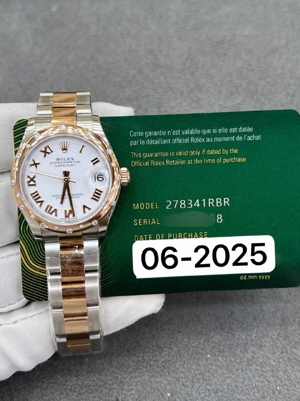 Rolex Datejust 31 (White Roman, Oyster), reference 278341RBR, Dubai