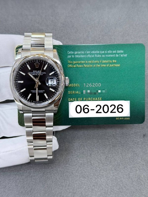 Rolex Datejust 36 (Black), reference 126200, Dubai
