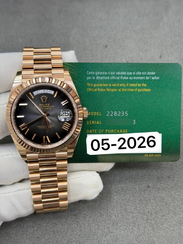 Rolex Day-Date 40 (Ombré), reference 228235, Dubai