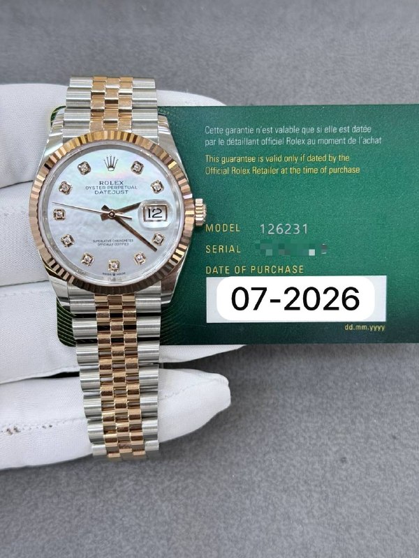 Rolex Datejust 36 (Mother-of-Pearl), reference 126231, Dubai
