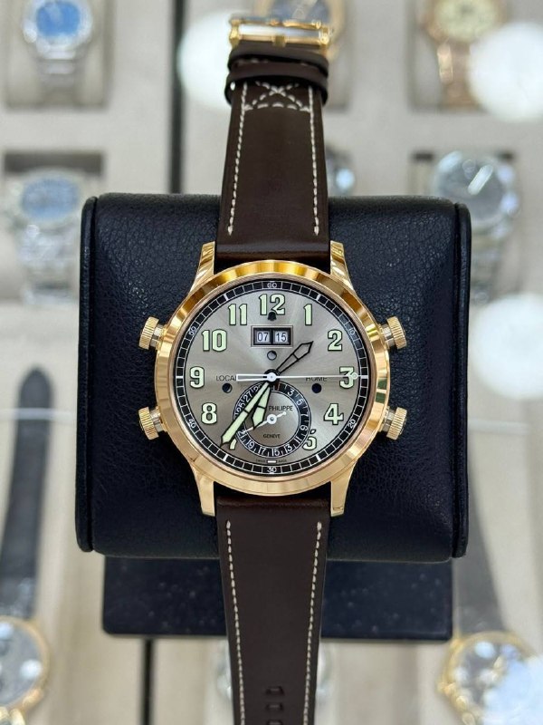 Patek Philippe Alarm Travel Time (Sunburst Grey), reference 5520RG-001, Dubai