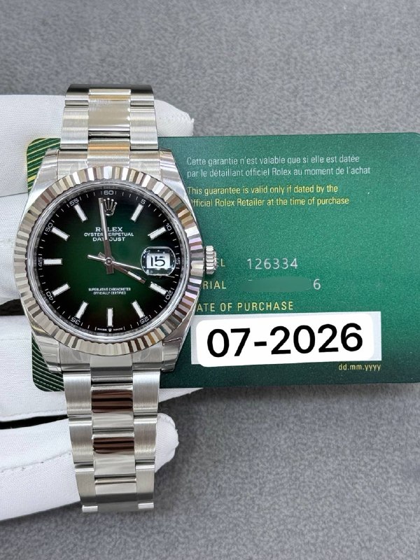 Rolex Datejust 41 (Green Ombré), reference 126334, Dubai